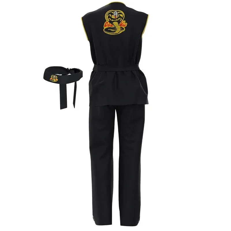 Karate Kid Cobra Kai Uniform Cosplay Costume Tory Nichols Robby Keene Suit Top Headband Pants Halloween Party Adult Outfits NM33 view 4