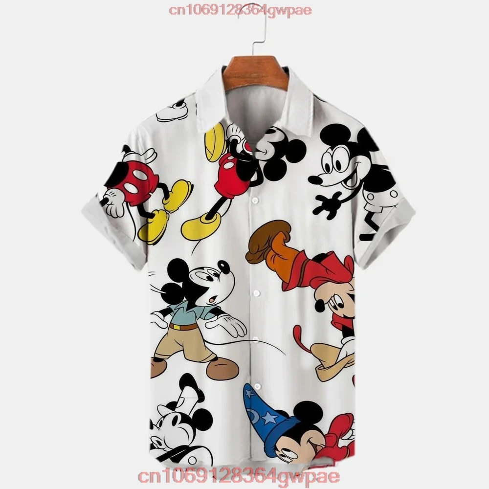 New 3d Printed Disney Donald Duck Mickey Mouse Men\'s Shirt New Summer Fashion Street Trend Retro Boutique Unisex Top 2023 shirt