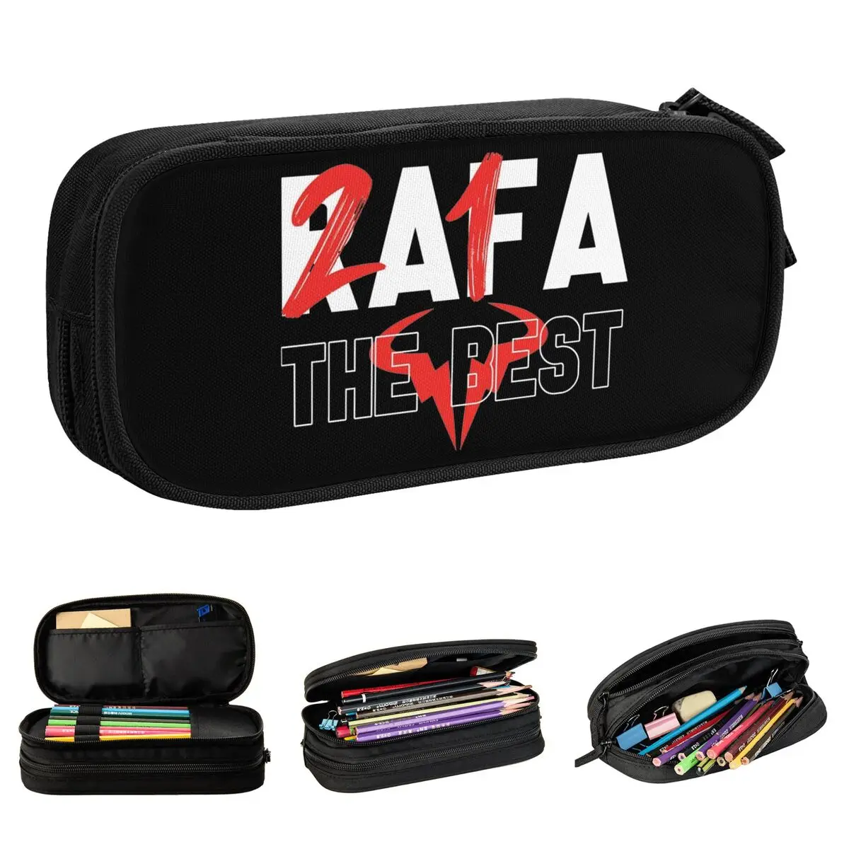 Rafa 21 Unique Cool Tennis Pencil Case Pencilcases Pen Holder for Girls Boys Large Pencil Bags Students School Gifts Stationery