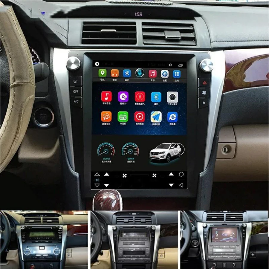 For Toyota Camry 2012-2015 Android 13 Car Radio Auto Multimedia Video Player Navigation GPS Wireless Carplay