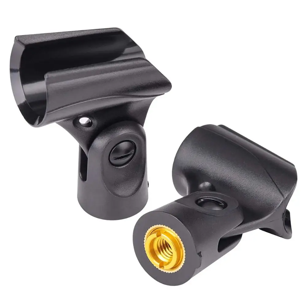 Durable de mano 3/8 "hembra micrófono Clip soporte de micrófono adaptador de tornillo micrófono inalámbrico