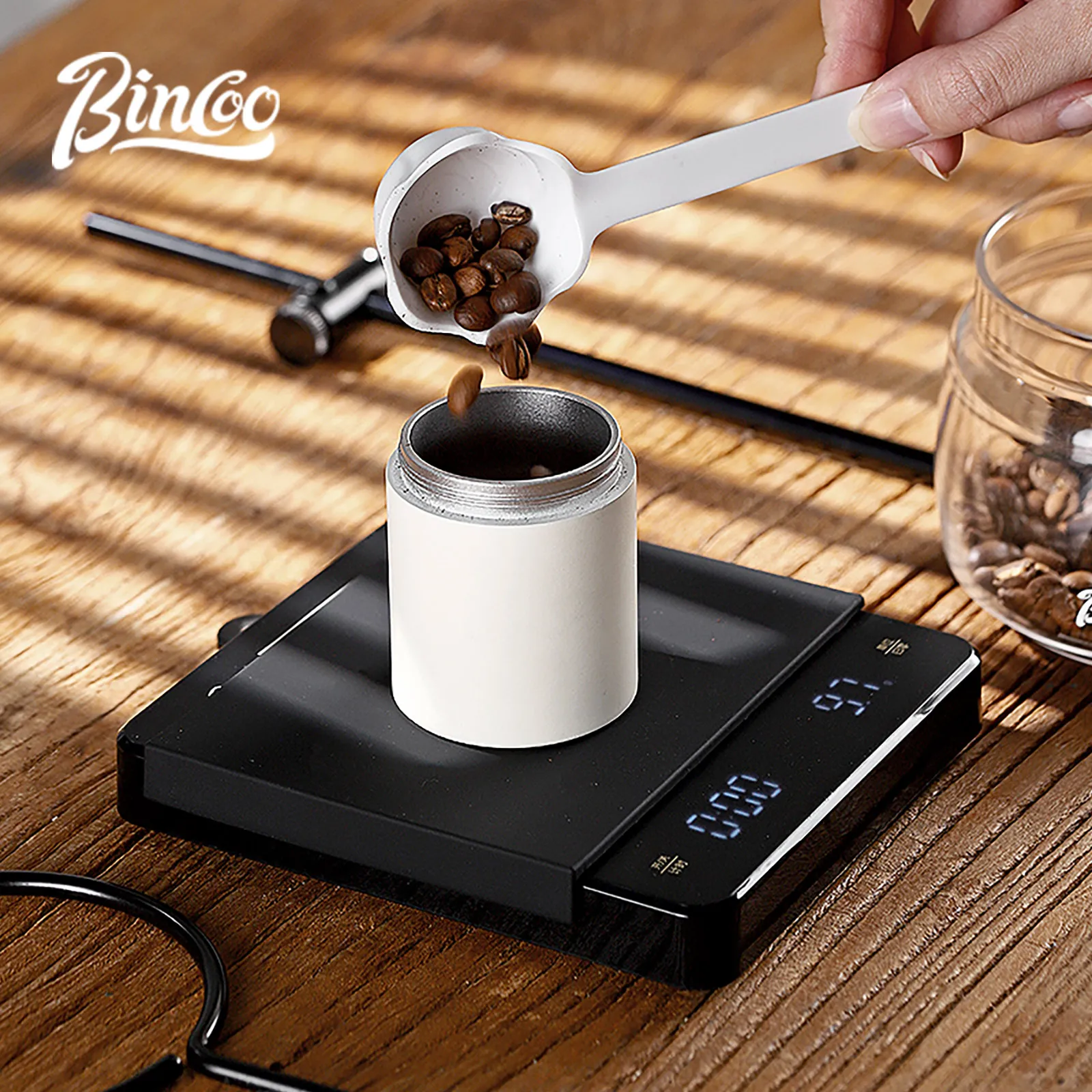 Bincoo Black Mirror Duo Smart Coffee Electronic Scale Double Measurement Weighing Timing High Precision Hand Pour Coffee Scale