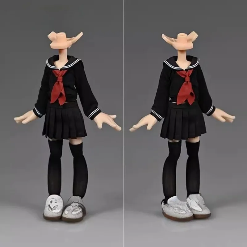 1/12 Scale Cute Beauty Sailor Suit Student Pleated JK Skirt Female Clothes Model for 6-inch Action Figures BJD Ornaments