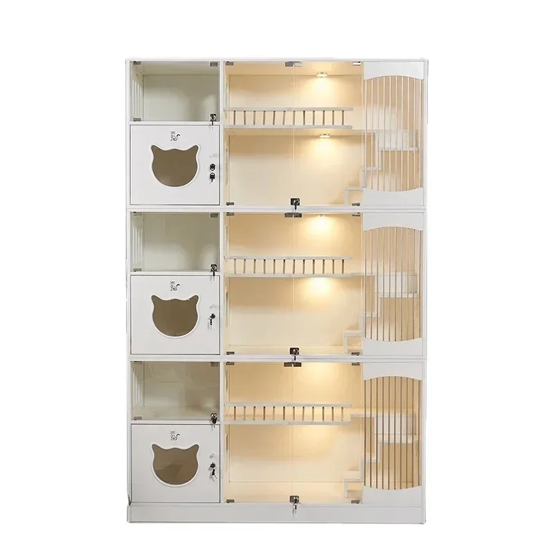 

China manufacturer Top selling pet cages&houses multi function dog cat cage large pet furniture solid wood cat villa
