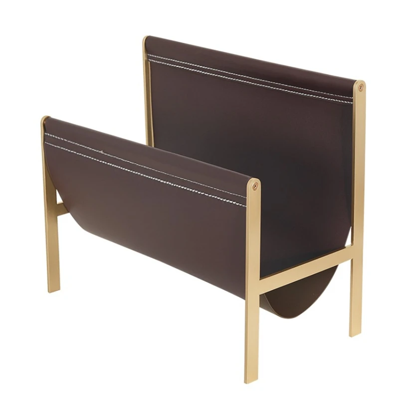 

Books and newspapers rack, floor-to-ceiling leather magazine rack, bookshelf, bedside shelf, storage rack