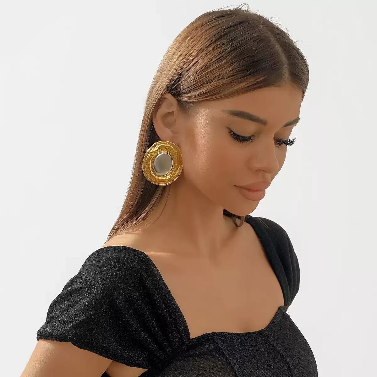 

Women's Retro European American Style round Geometric Stud Earrings Fashion Jewelry Accessory for Holiday Party Banquet