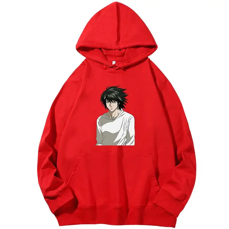 Anime Death Note Harajuku Graphic Hooded Sweatshirts Unisex Spring Autumn Cotton Essentials Hoodie Hooded Shirt Man Sweatshirts