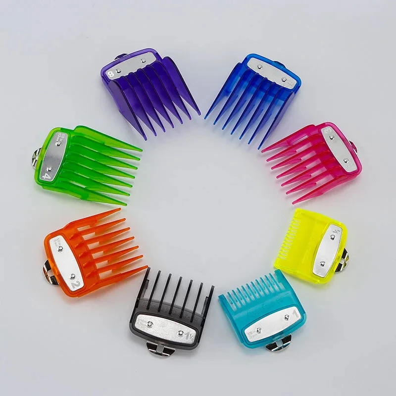 Cabelo elétrico Clipper Guards Limit Comb, Wahl Barber Shop Pro, Corte Guia Combs, Posicionamento Pinça, Y0421, 8pcs