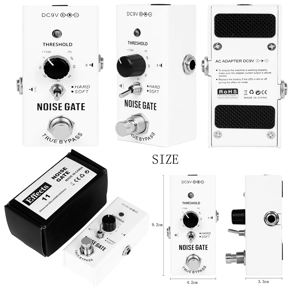 Noise Gate Guitar Pedal Guitar Effect Pedals Noise Suppression Effects For Electric Guitar Hard Soft 2 Modes String Guitar Parts