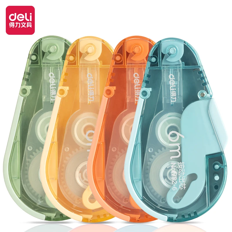 델리 리필 가능 교정 테이프, 리필 펜 스타일, 화이트 아웃 교정기, 학교 사무실 교정 용품