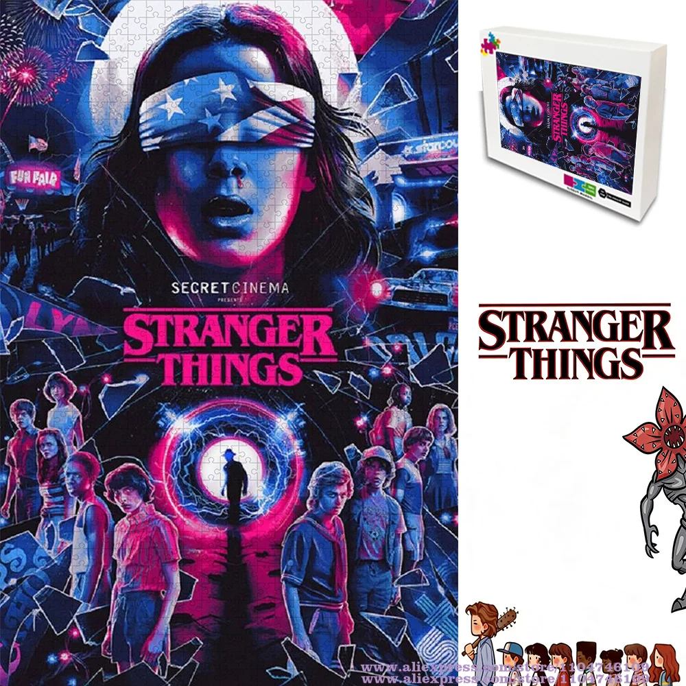 

Пазлы-головоломки «Очень странные дела» для детей и взрослых, 108/200/300/500/1000/1500 элементов, уникальные художественные пазлы-головоломки