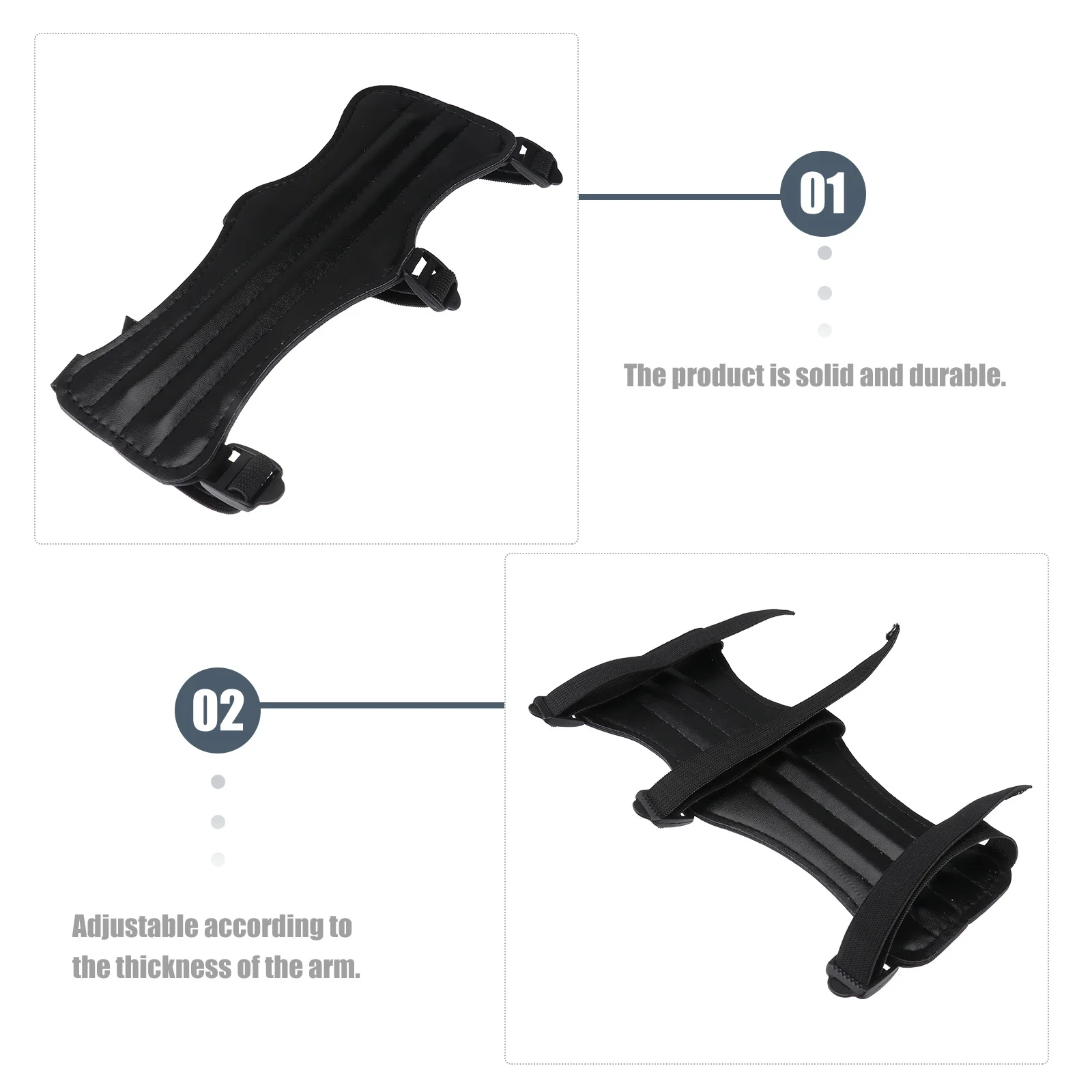 Guarda de braço para tiro com arco, alça com fivela tripla ajustável, leve, respirável, equipamento de proteção para mão direita ou esquerda
