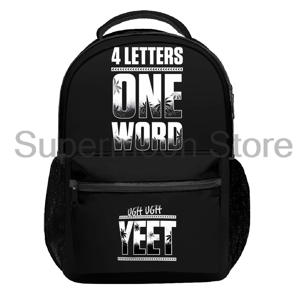 

Jey Uso Four Letters One Word Backpack Women Men Rucksack Unisex Travel Bag Packsack Casual Daypack Outdoor Bags