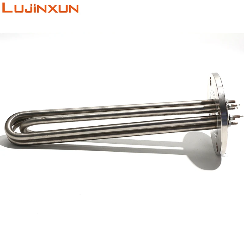 LUJINXUN 220V/380V Heating Element 316SUS 6-12KW Electric Heating Tube 130mm Flange Heater for Dry/Mold Temperature Machine