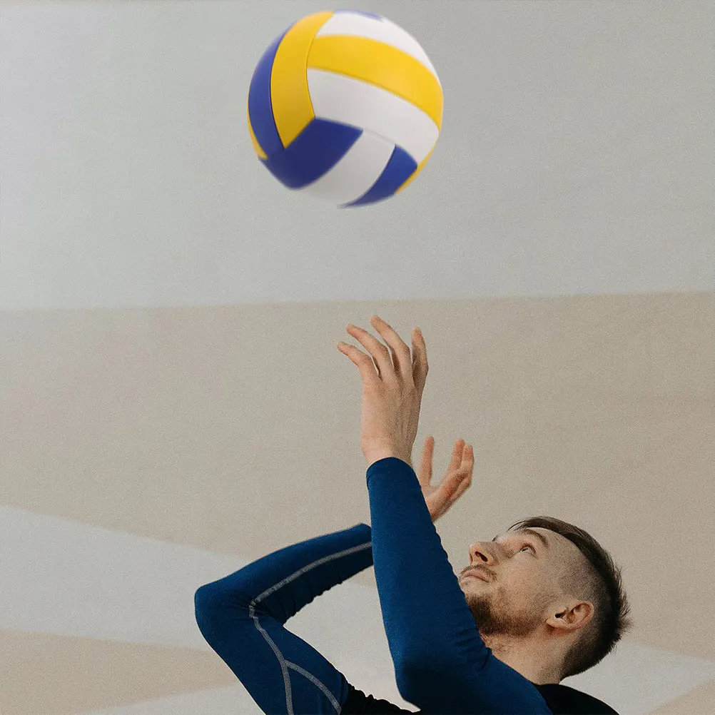

Volleyball Soft Indoor Training Ball 16mm Thick White Blue Yellow Suitable for Competition Practice Portable Sports Equipment