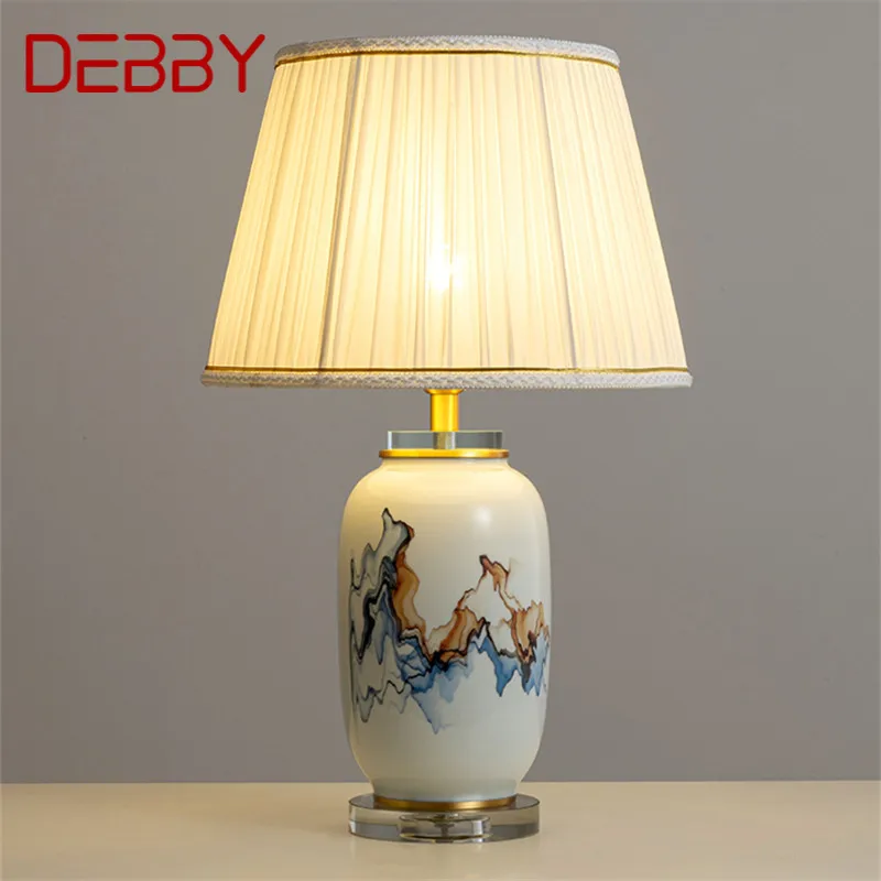 

DEBBY Modern Ceramics Table Lamp Luxurious Living Room Bedroom Study LED Originality Brass Desk Light