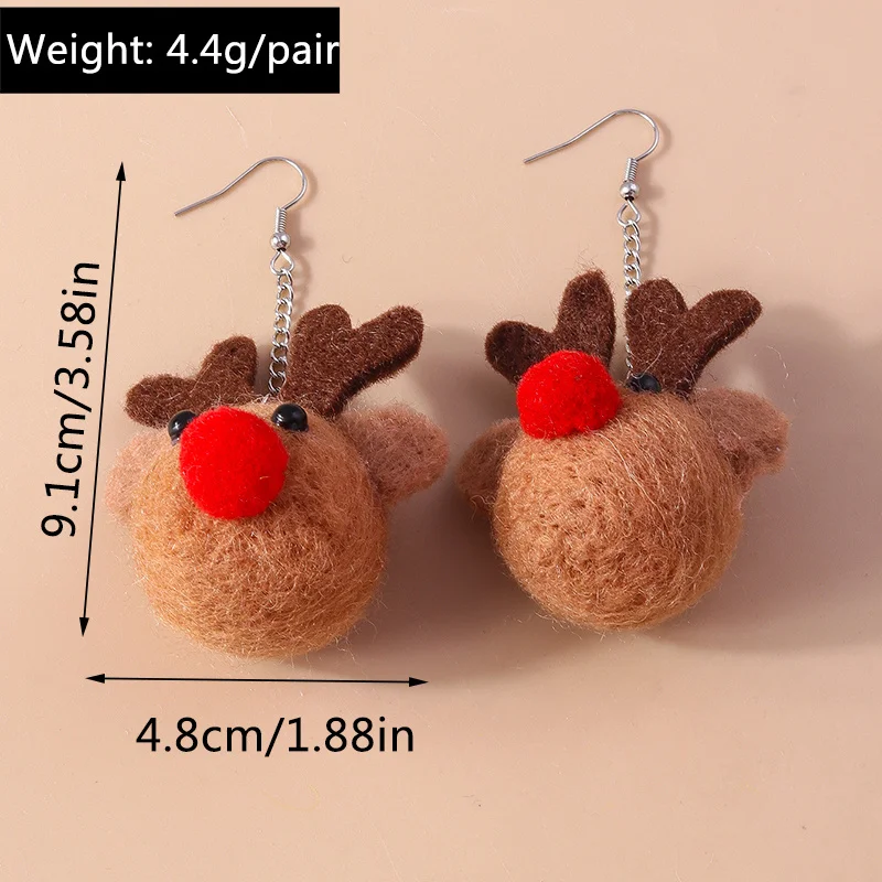Aihua handgefertigte gestrickte niedliche Tier-Dinosaurier-Ohrringe für Frauen und Mädchen, gehäkeltes Einhorn, Bär, Fuchs, Hund, Ohrringe, niedliche Schmuckgeschenke – Detail 20