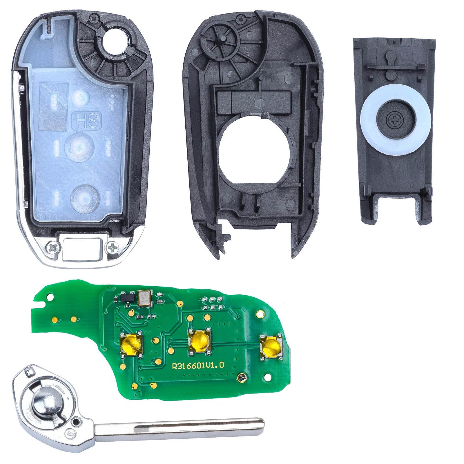 433MHz 4A HITAG AES Chip Flip Remote Van Car Key for Peugeot Expert 308 3008 2016+ Citroen C4 Cactus 2014+ HU83 No Logo - view 4