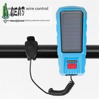 AEA3-Bike Horn Headlight 400LM Solar/USB Dual Charging Bike Horn Light Waterproof Bike Horn Light For Night Cycling