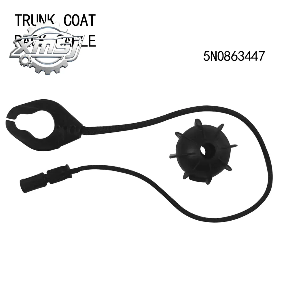 Prateleira interna traseira para pacotes Corda Cinta de fixação preta acetinada 5N 0863447 para VW Tiguan