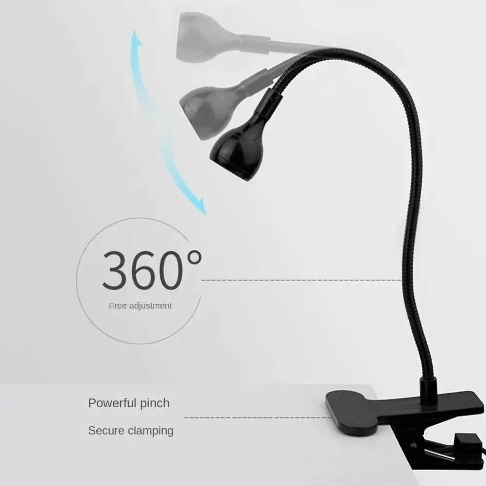 Spotlight Reading Light Gooseneck Nail Dryer Light USB Quick Dry LED Nail Lamp Portable Flexible Clip-on Table Lamp Beauty Shop