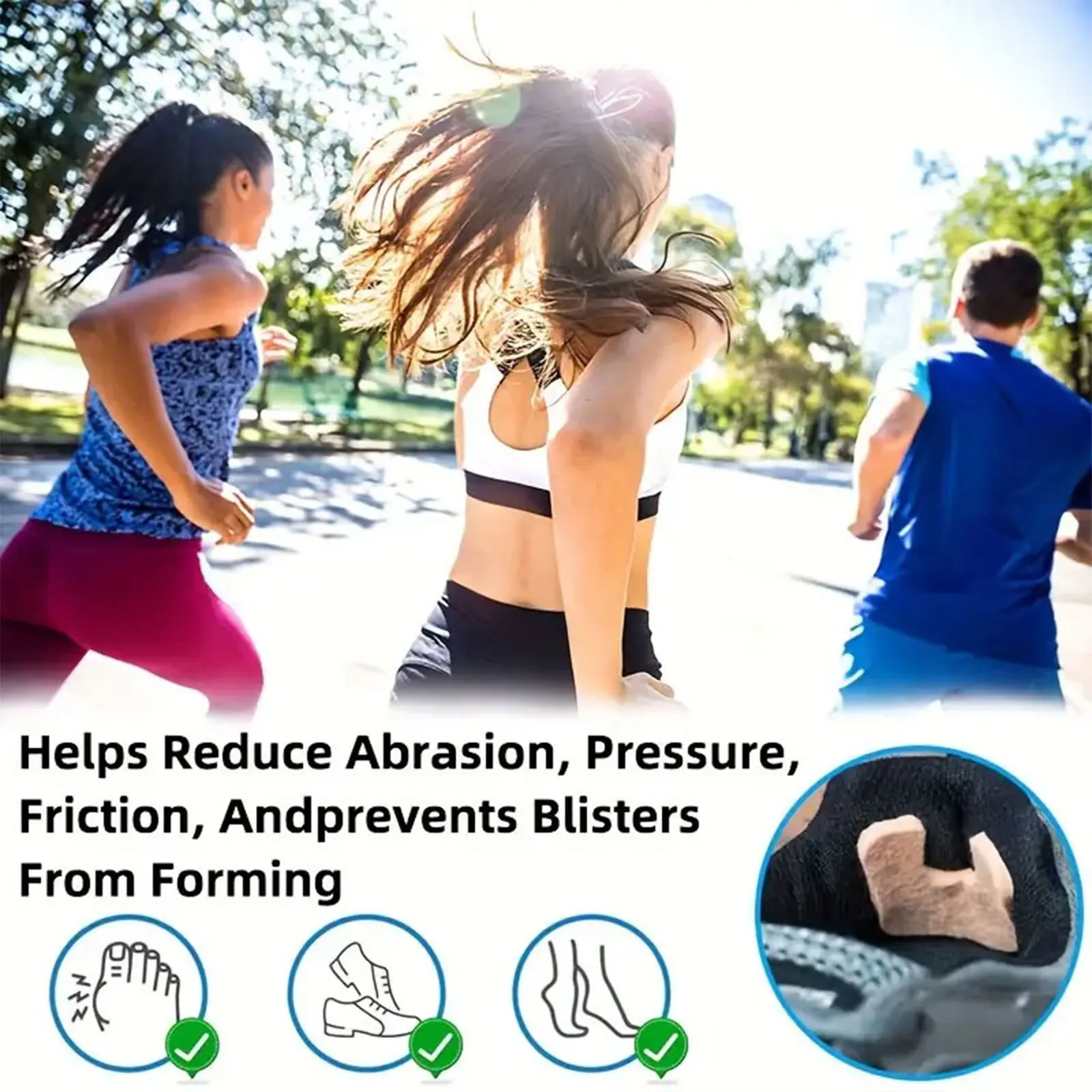 Almofadas de calos de feltro em forma de u, almofadas metatarsais almofadas autoadesivas protegem os calos de esfregamento em sapatos, reduzir a dor no pé e no calcanhar