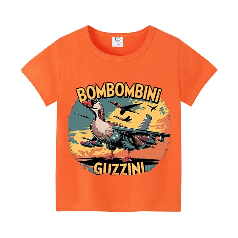 Italiaanse Brainrot Grappige Kinderen T-shirts Kids Tops Tralalero Tralala Tung Sahur Bombardiro Crocodilo Brr Patapim Zomer Kleding