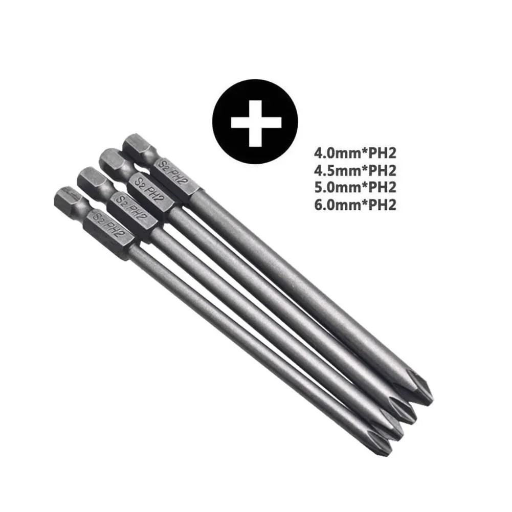 Alloy Steel Screwdriver Bits 1/4 Hex Shank Bits Alloy Steel Cordless Drills Electric Screwdrivers Exquisite Workmanship