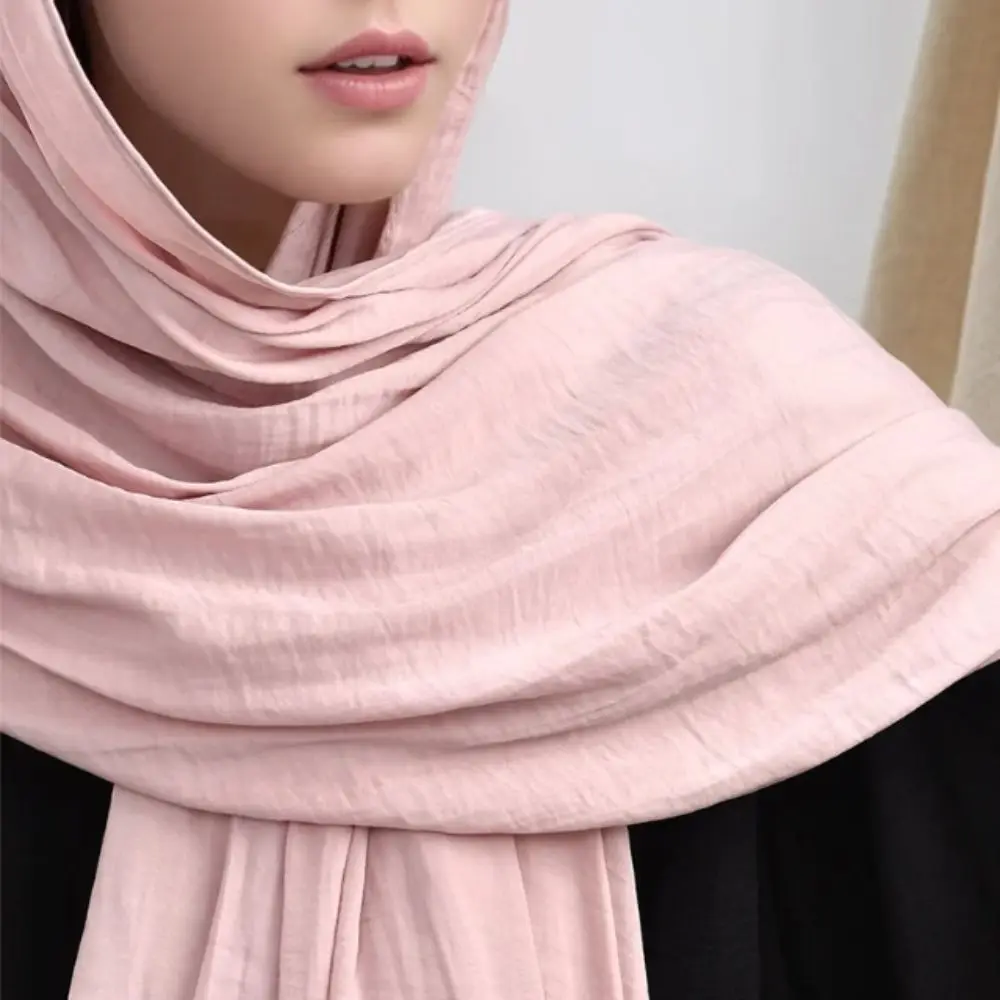 

Премиальный хиджаб из модального хлопка: мягкий, дышащий трикотаж, однотонные модные длинные платки из бамбукового модала