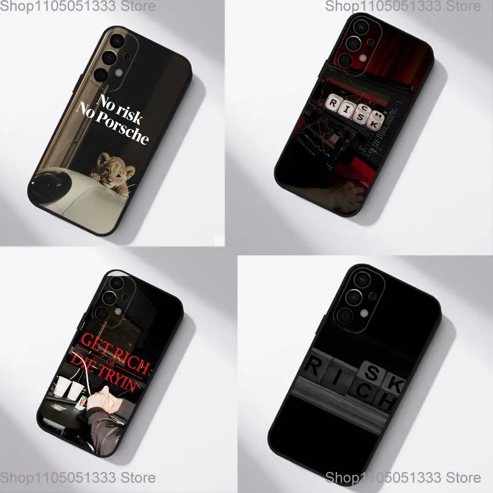 

Day Trader Trading RISK RICH Phone Case For Samsung S25,S24,S21,S22,S23,S30,Ultra,S20,Plus,Fe,Lite,5G Black Cover