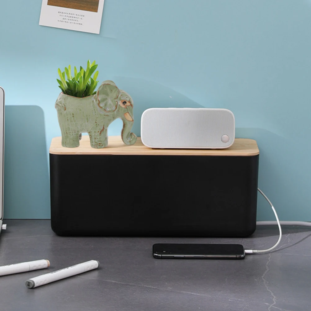 

Cable Storage Box Case Power Cord Organizer Office Wire Management Plastic Hider