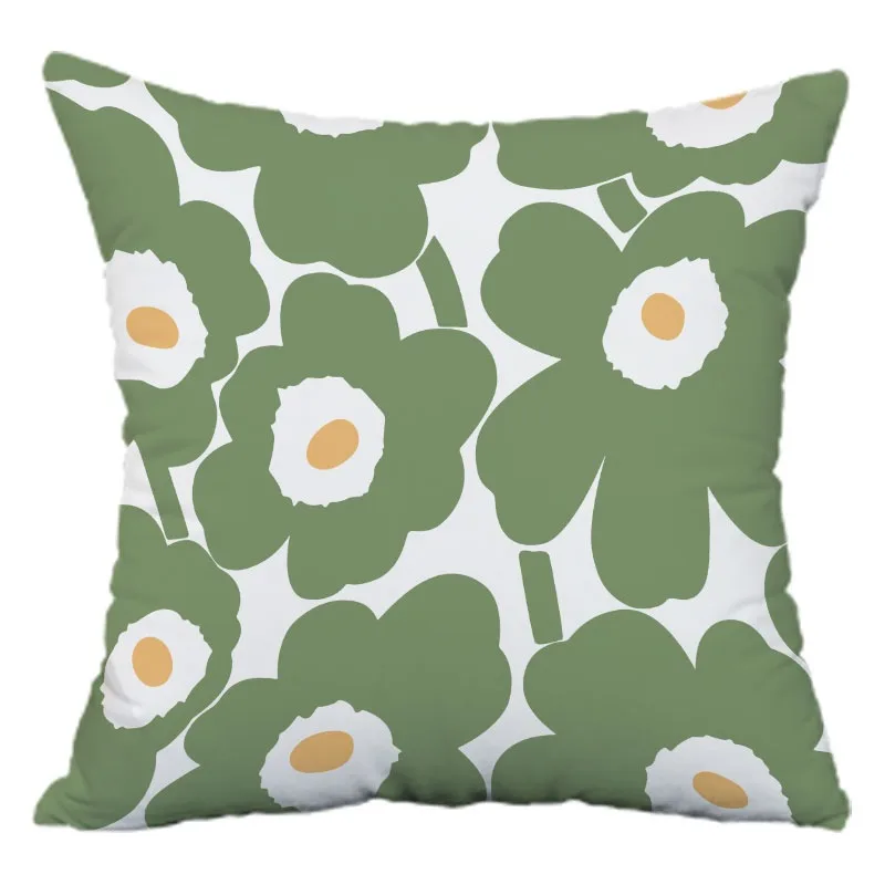 Simple Flower Pattern Pillowcase Dormitory Decoration Office Living Room Sofa Home Pillowcase