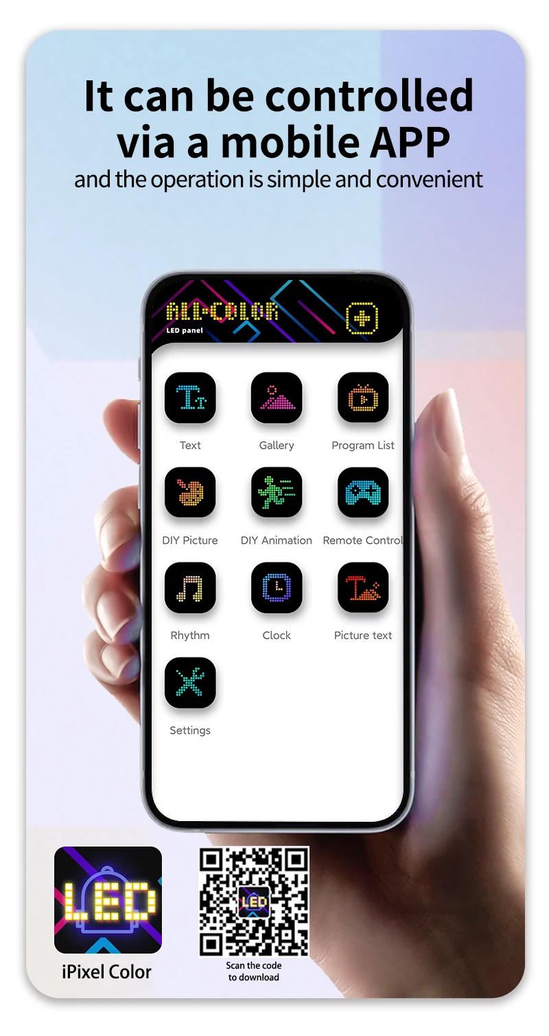 Scrollendes, helles LED-Werbeschild mit Bluetooth-App, DIY-Anpassung von Text, Graffiti-Animation für Laden-, Auto-, Bar- und Hotelwerbung – Detail 4