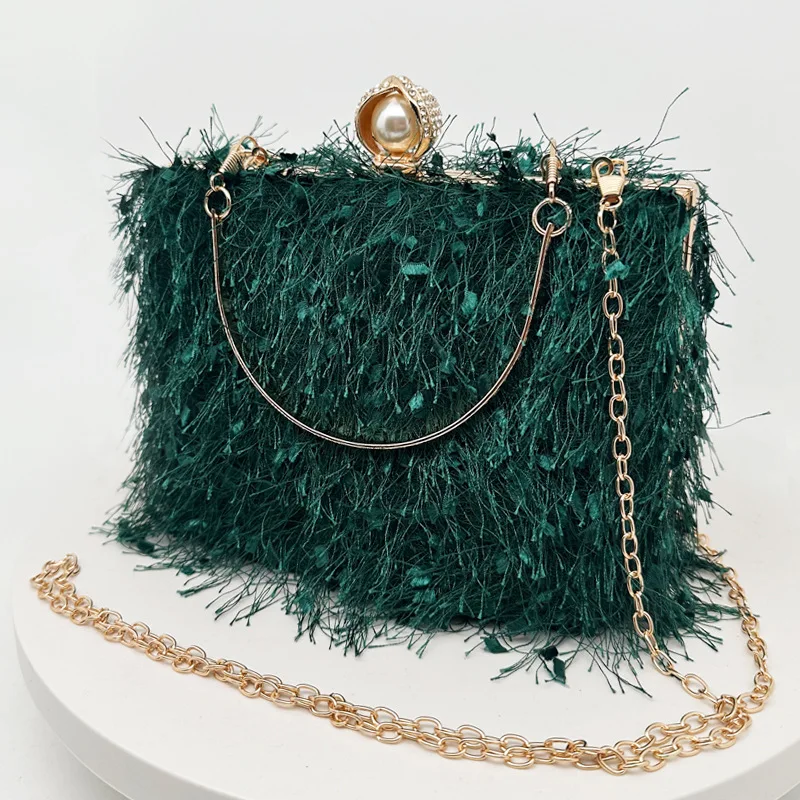 

New stylish tassel evening bags, handheld banquet bags, unique handcrafted bags gowns