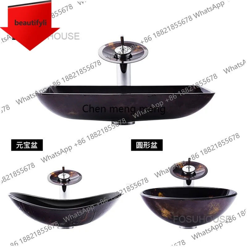 

Умывальники для ванной комнаты A50: европейские раковины из закаленного стекла для отелей, кухонные умывальники для рук