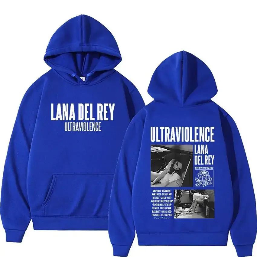 Singer Lana Del Rey Hoodies Men Women Hip Hop Printed Y2k Streetwear Clothing Fleece Comfortable Casual Loose Sweatshirts