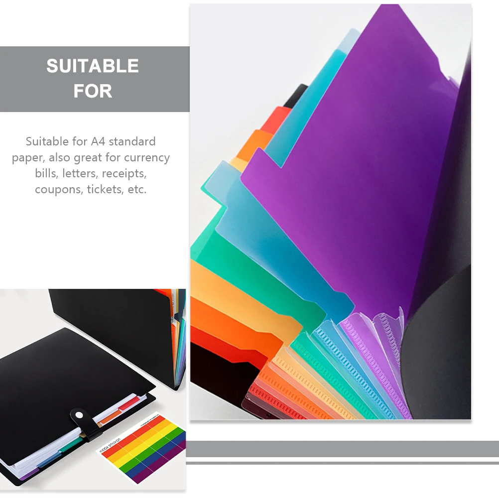 

2 шт., органайзер для папок с файлами, расширяемая пластиковая папка для документов формата А4, чеков, квитанций, купюр, портативный многослойный