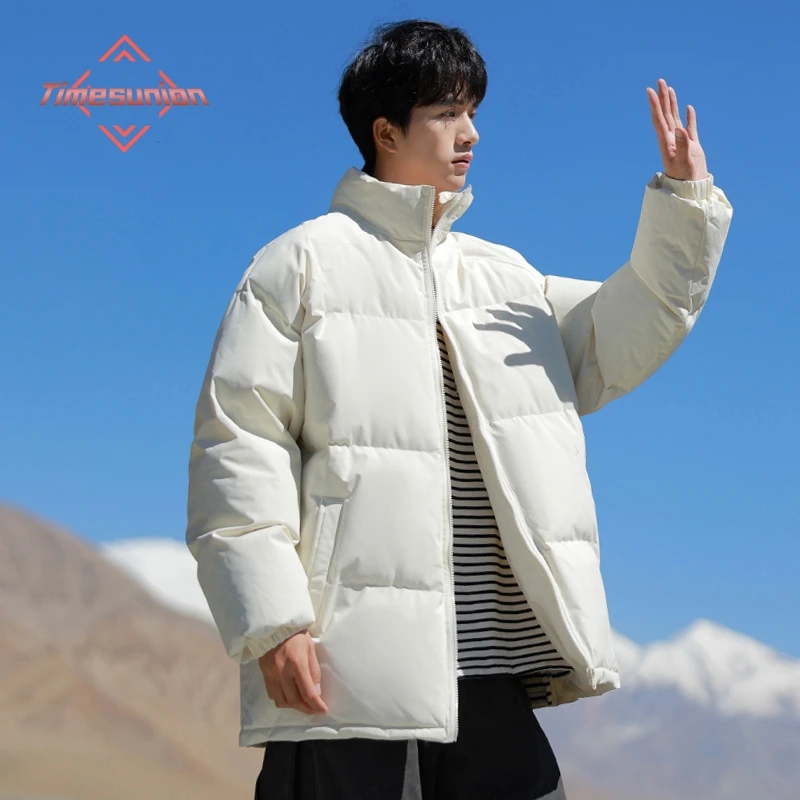 

Japanese Y2K Warm Parkas Winter Coat Solid Color Cotton Oversize Men's And Women's Windbreaker Padded Jacket