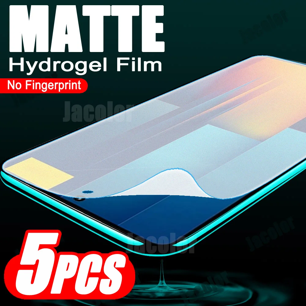 5PCS Matte Screen Protective film For Xiaomi Poco M6 Pro 5G M5 M4 M3 Anti-Fingerprint Hydrogel Protector Soft M6Pro M5Pro M4Pro