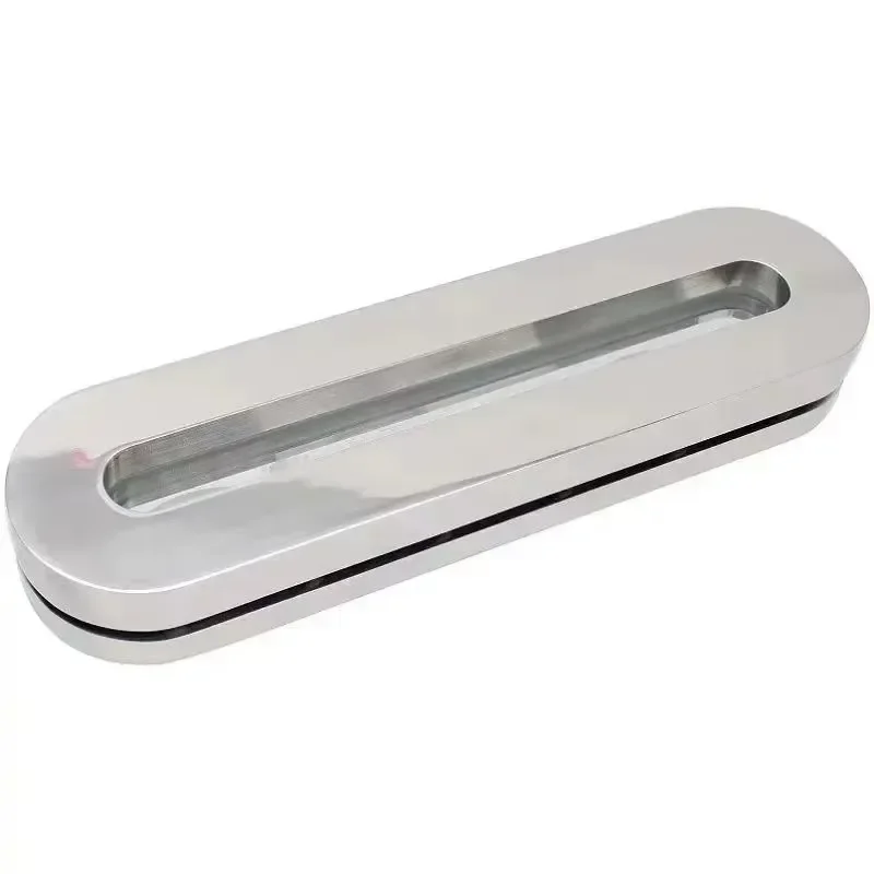 304 Stainless Steel Flanged Oval Sight Glass Long Strip Viewing Window for Industrial Tank Vessel Pressure Boiler Pipeline