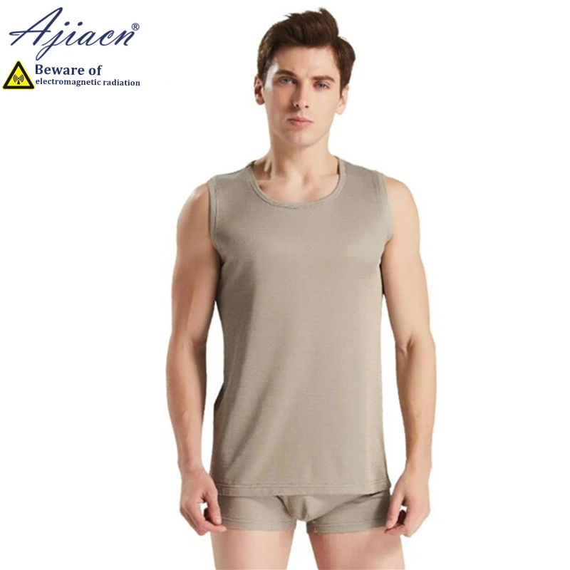 Real anti-radiation silver fiber knitted fabric men\'s underwear Electromagnetic radiation shielding undershirt and underpants