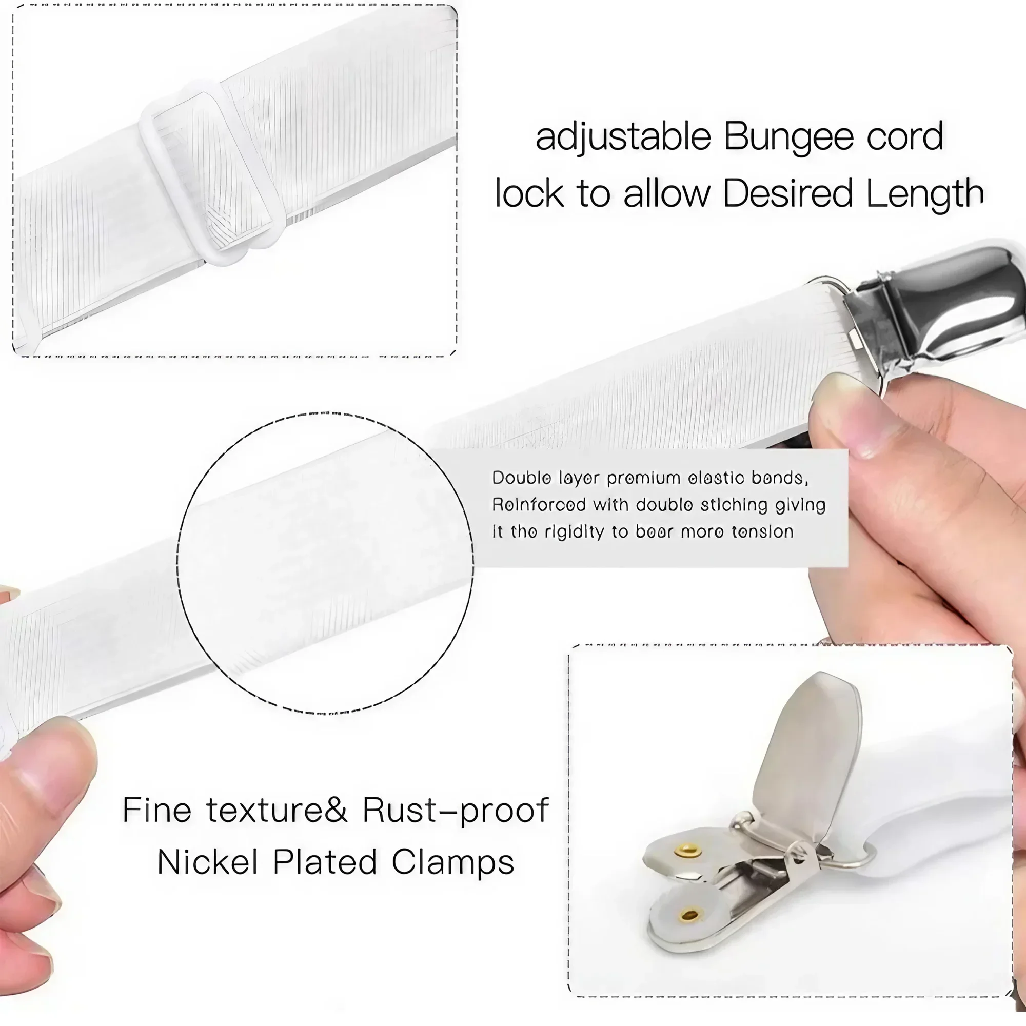 4 قطعة مشبك مزدوج غطاء سرير السحابات قابل للتعديل المضادة للانزلاق القابضون لتأمين ملاءات السرير أريكة يغطي وسادة المرتبة