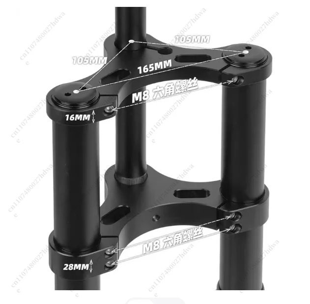 20 Inch Electric Vehicle Snowmobile Double Shoulder Inverted Fork Spring Shock Absorber Front Fork 4.0 Wide Tire Fat Fork