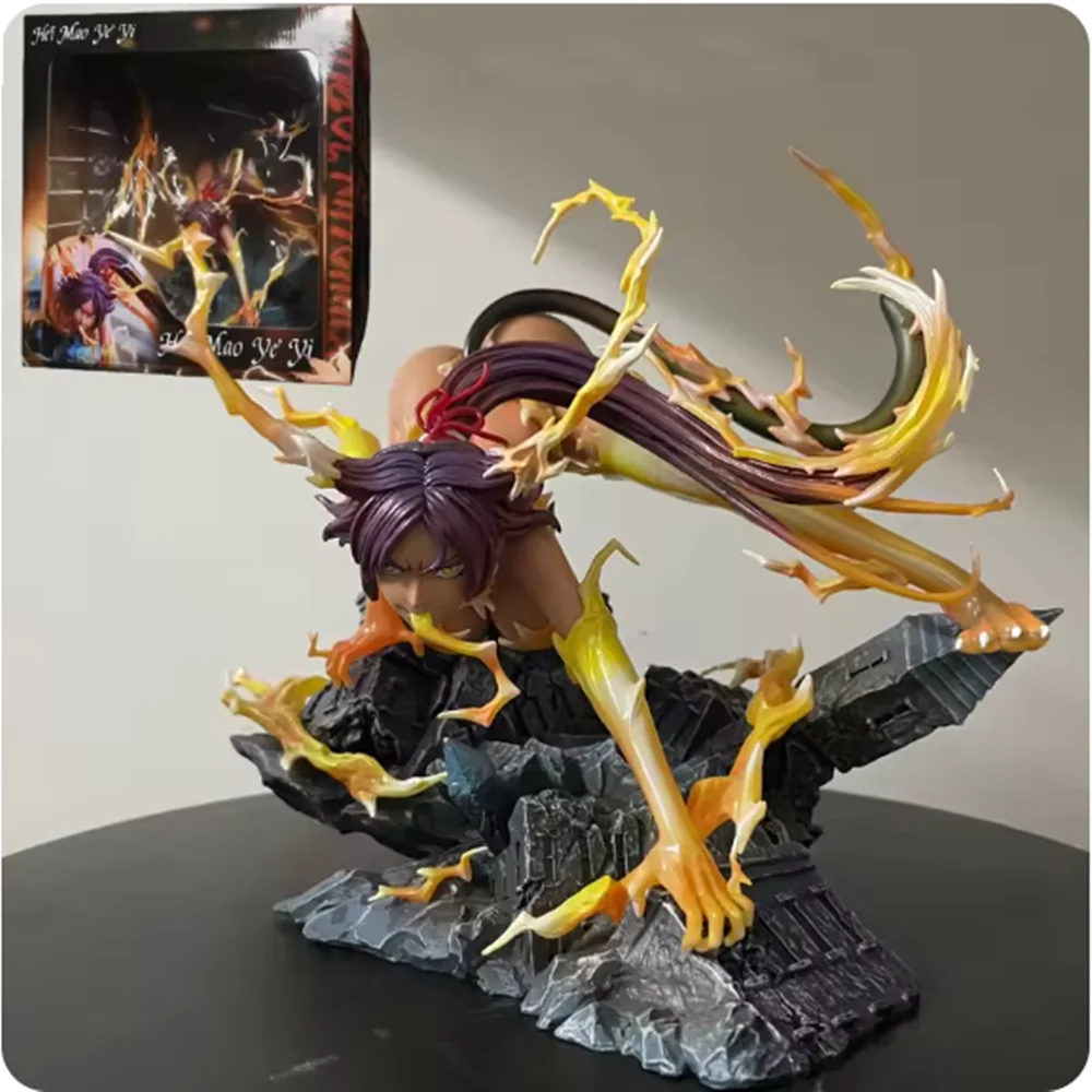 

Bleach Shihouin Yoruichi Cat Girl Figure 23cm Pvc Action Figure Anime Statue Model Desktop Collection Gift Toys