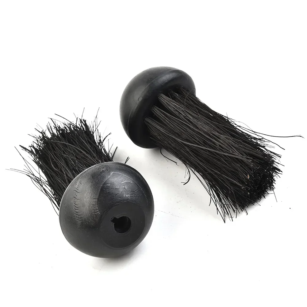 2 Pcs Fireplace Brushes Replacement Round Fireplace Brush Companion Set Hearth Fireplace Brush Head Refills Plastic Handle