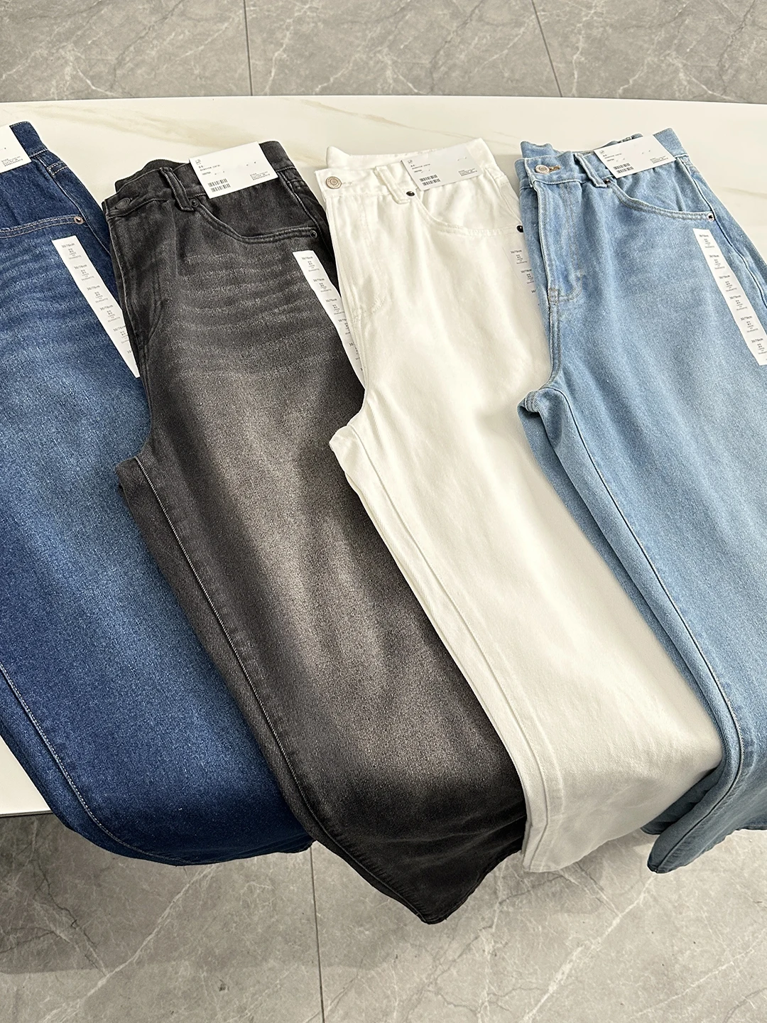 

New 2026 Spring Men's High Waist Straight Leg Cotton Denim Pants No Stretch Long Trousers Japanese Sle Cabinet 269