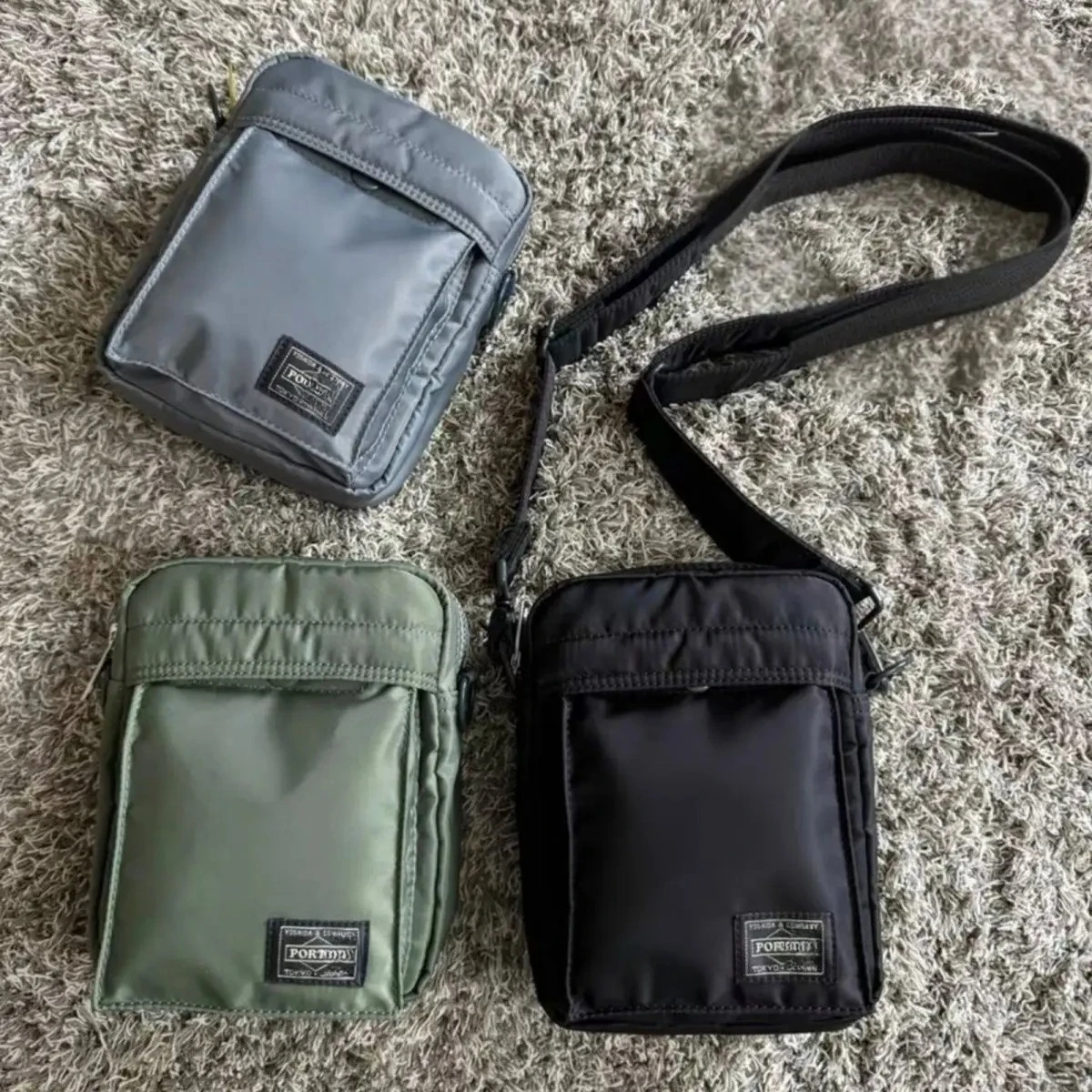 

Port New Nylon Crossbody Bag for Men Women Waterproof Lightweight Travel Shoulder Bag Casual Fashion