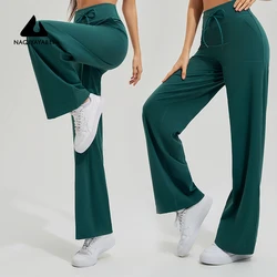Women's High Waist Stretch Yoga Pants Quick Dry Breathable Loose Running Pants Gym Outdoor Training Pants