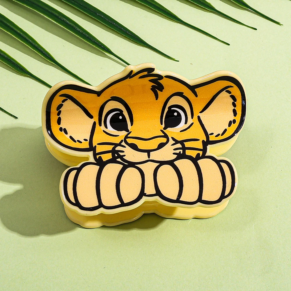 Cute Lion Cartoon Acrylic Hair Claw Clip Jaw Style Hair Accessories for Women Girls Lovely Character Hair Clip image 5