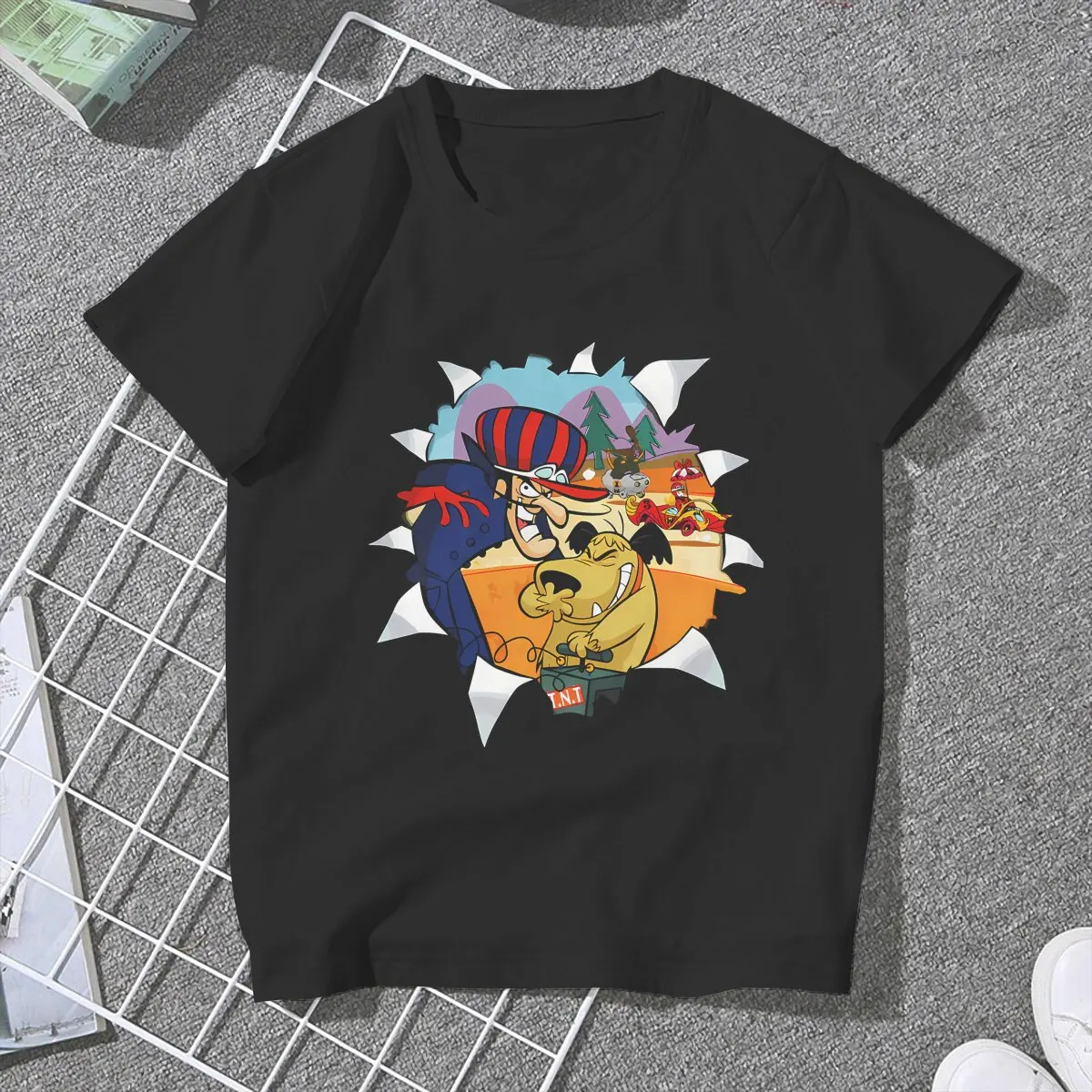 Casual TShirt For Women Muttley Wacky Races Y2k Tops Fashion Female Polyester T Shirt Basic Summer